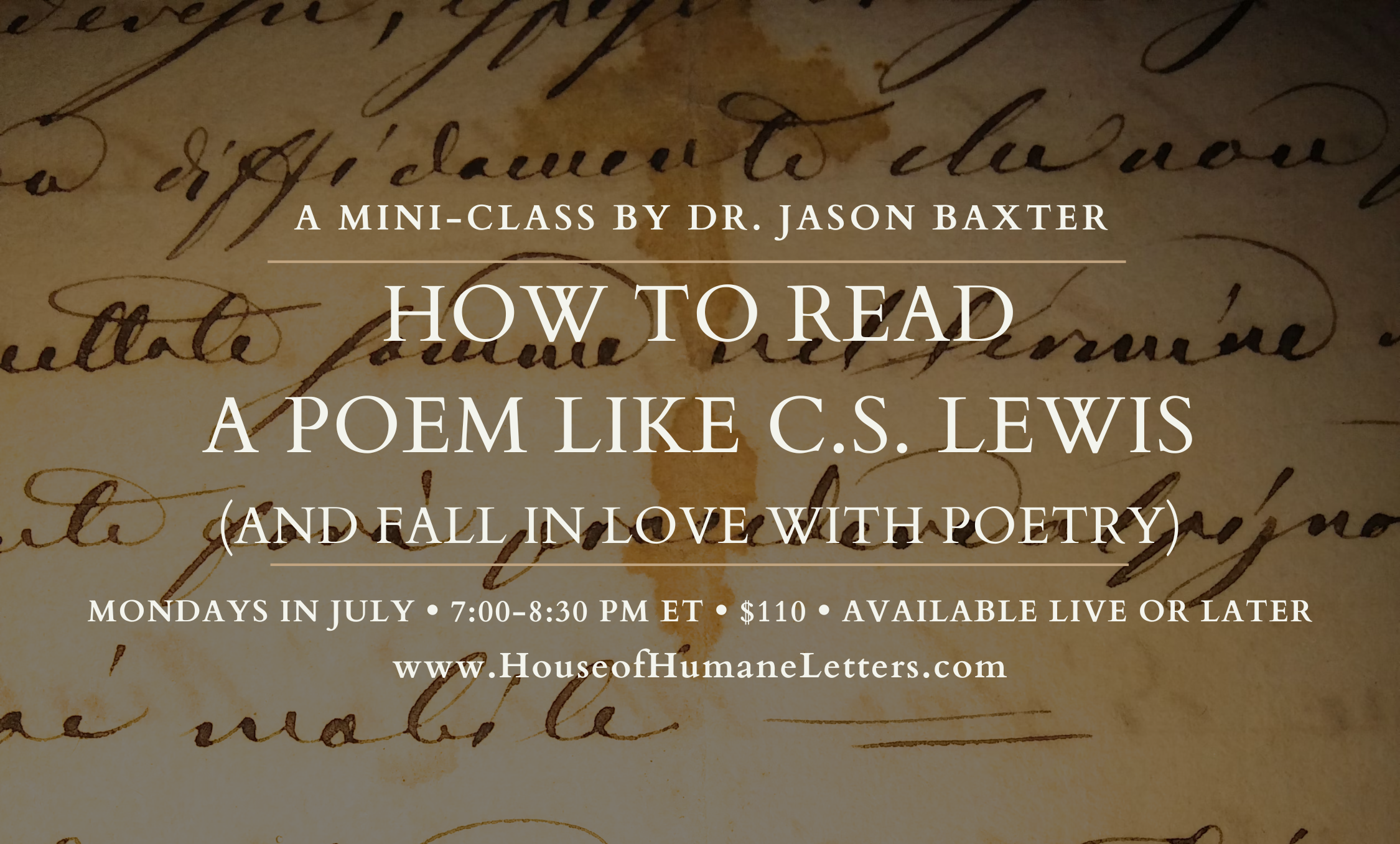 Read a Poem like C.S. Lewis